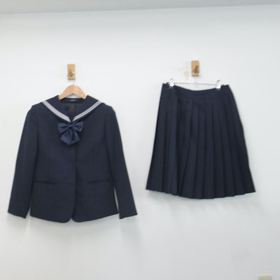 【中古】徳島県 池田高等学校 女子制服 3点（セーラー服・スカート）sf014645