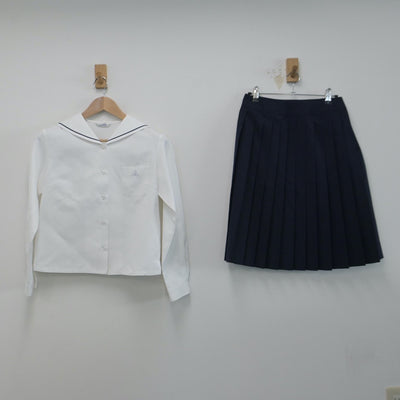 【中古】徳島県 池田高等学校 女子制服 3点（セーラー服・スカート）sf014646