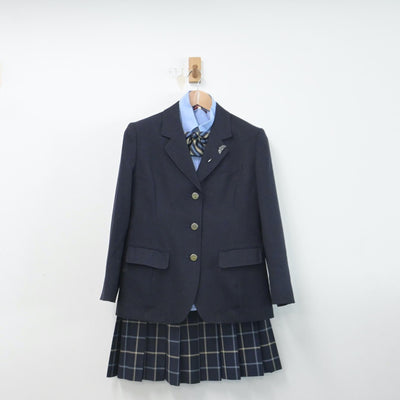 【中古】群馬県 高崎商科大学附属高等学校 女子制服 5点（ブレザー・シャツ・スカート）sf014647