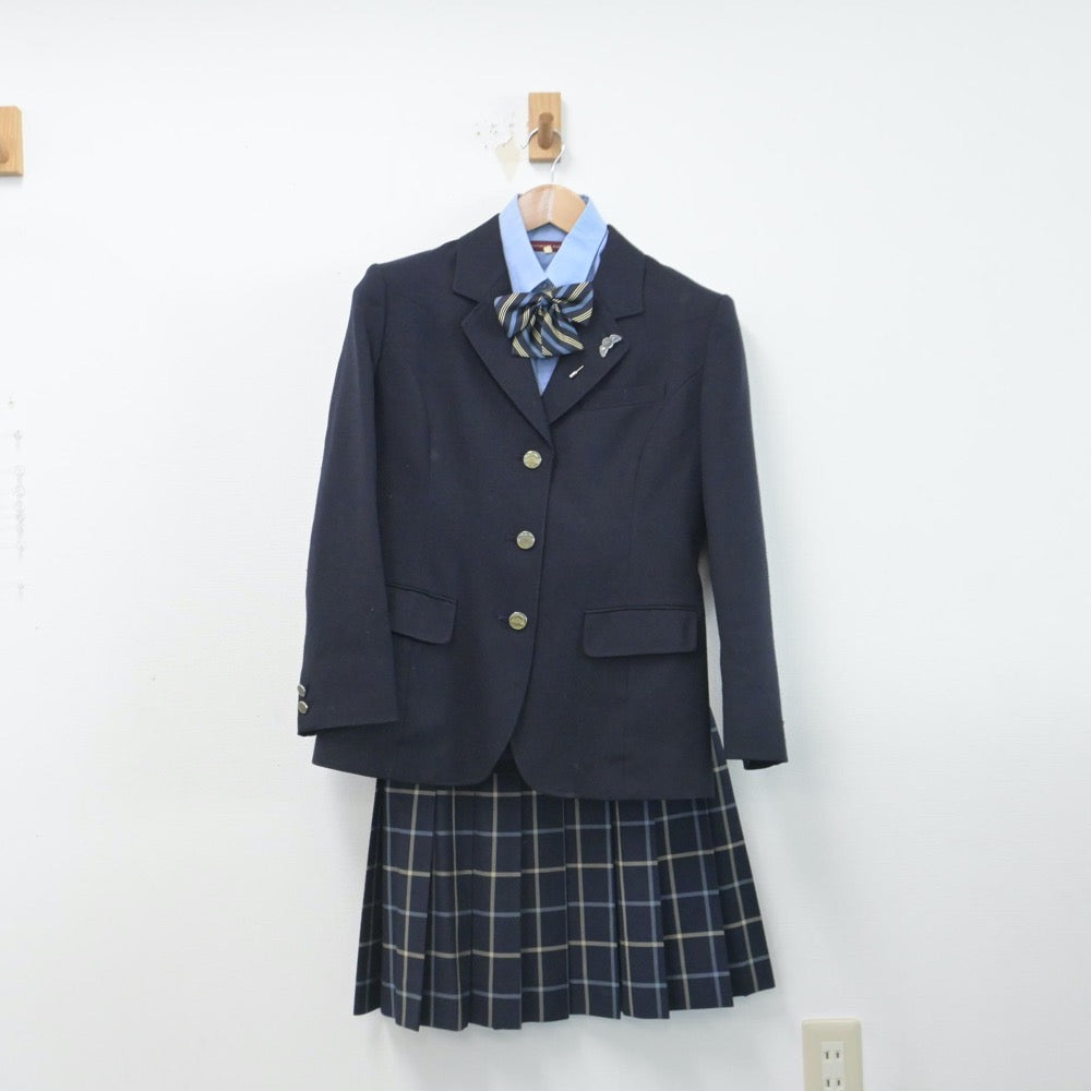 【中古】群馬県 高崎商科大学附属高等学校 女子制服 4点（ブレザー・シャツ・スカート）sf014648