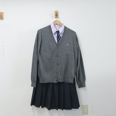 【中古】石川県 金沢龍谷高等学校 女子制服 5点（ブレザー・ニット・シャツ・スカート）sf014671