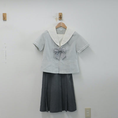 【中古】福岡県 九州国際大学附属高等学校 女子制服 5点（セーラー服・スカート）sf014674