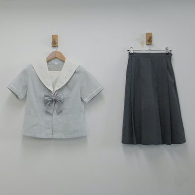 【中古】福岡県 九州国際大学附属高等学校 女子制服 5点（セーラー服・スカート）sf014674