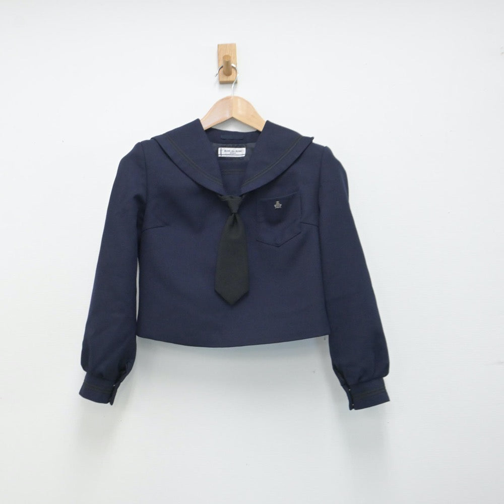 【中古】北海道 室蘭栄高等学校 女子制服 3点（セーラー服・スカート）sf014679