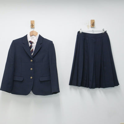 【中古】広島県 井口高等学校 女子制服 4点（ブレザー・シャツ・スカート）sf014681