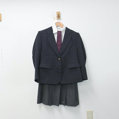 【中古】広島県 舟入高等学校 女子制服 4点（ブレザー・シャツ・スカート）sf014685