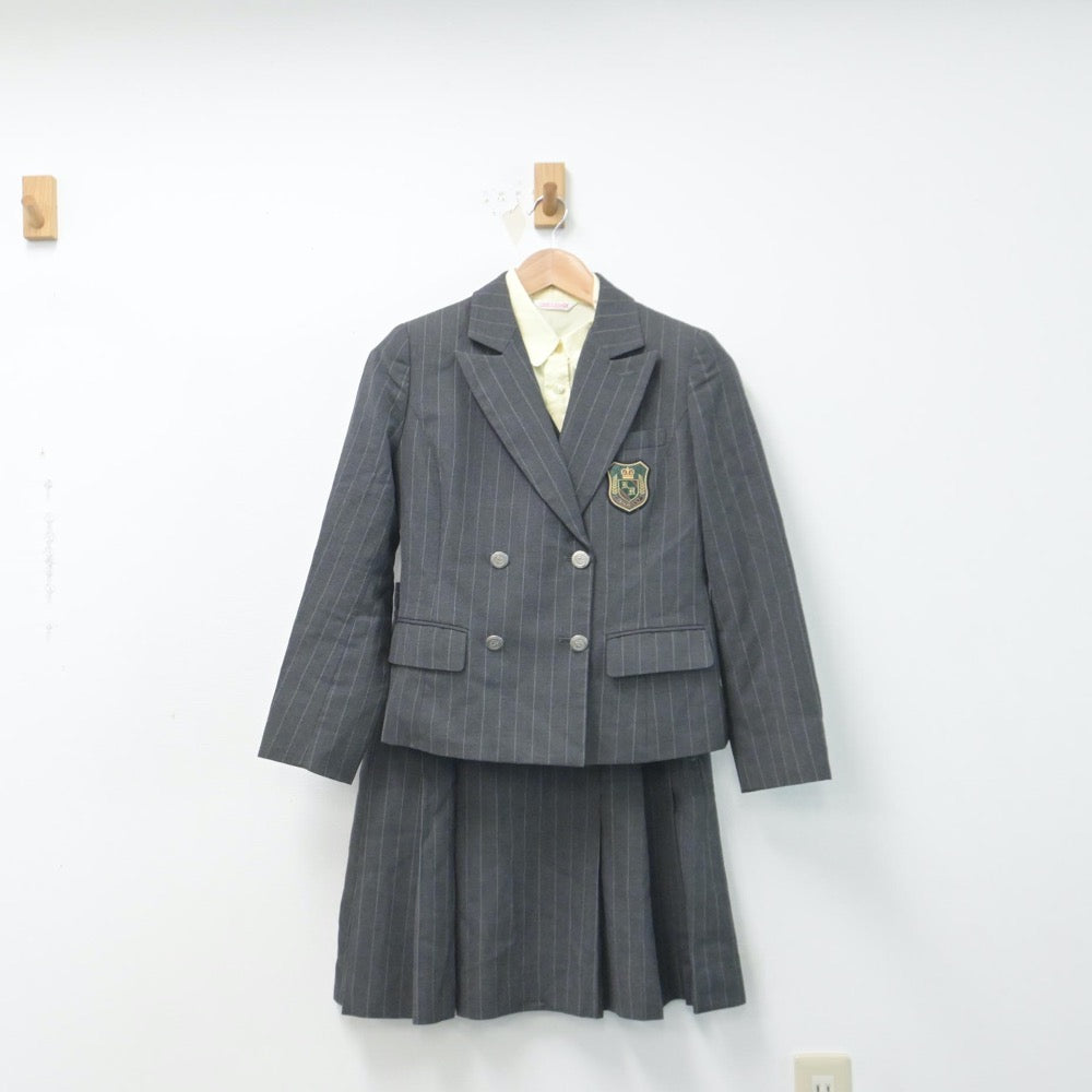 【中古】東京都 錦城高等学校 女子制服 4点（ブレザー・ベスト・シャツ・スカート）sf014691