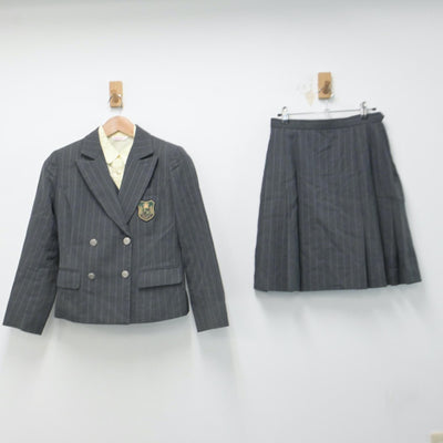 【中古】東京都 錦城高等学校 女子制服 4点（ブレザー・ベスト・シャツ・スカート）sf014691