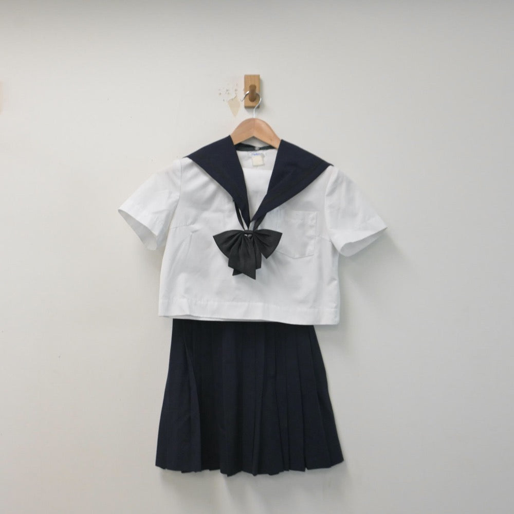 【中古】愛知県 熱田高等学校 女子制服 3点（セーラー服・スカート）sf014692