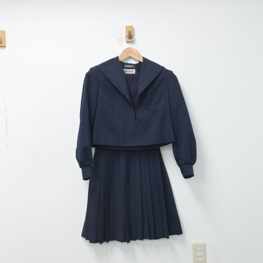 【中古】愛知県 熱田高等学校 女子制服 3点（セーラー服・スカート・スカート）sf014693