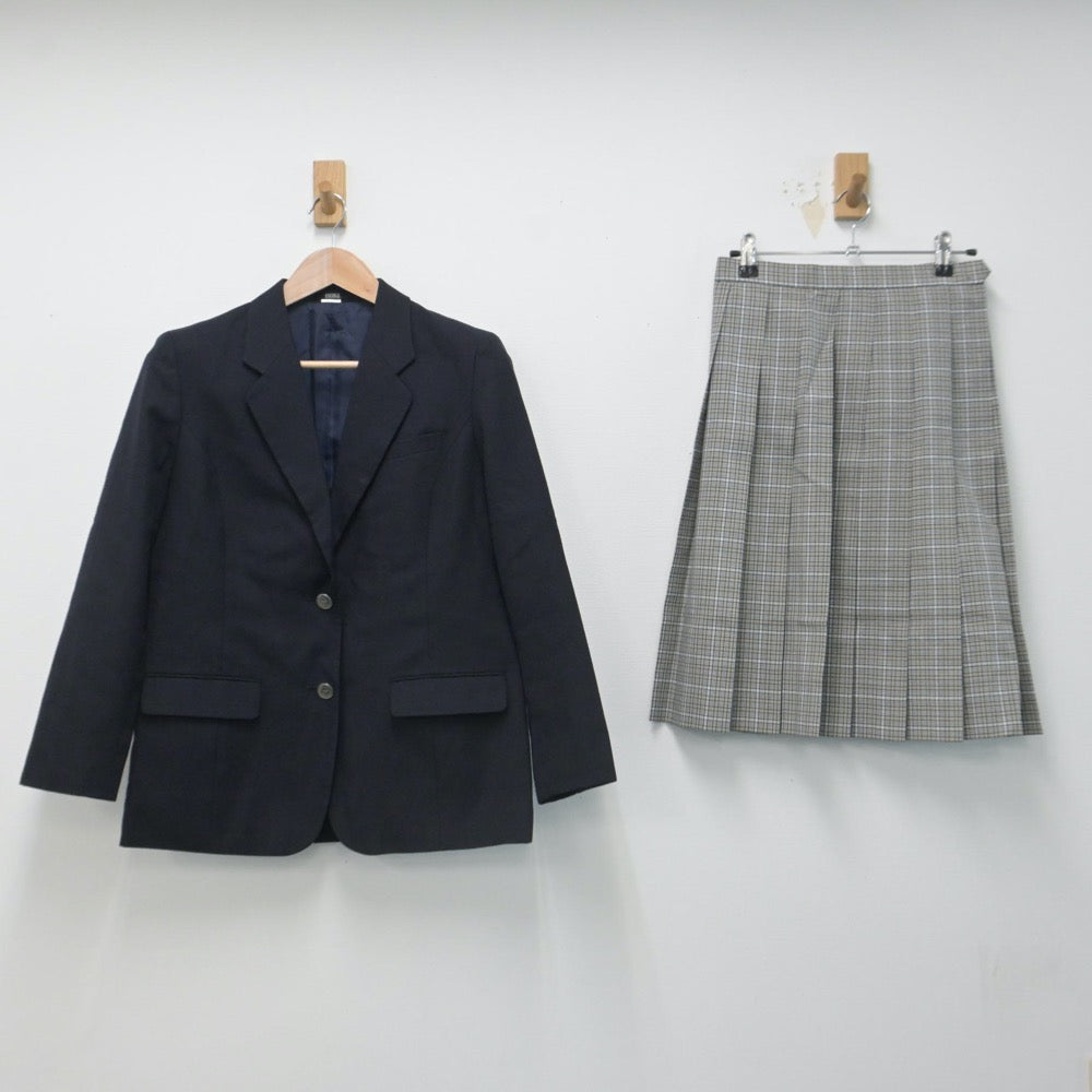 【中古】福井県 仁愛女子高等学校 女子制服 2点（ブレザー・スカート）sf014694