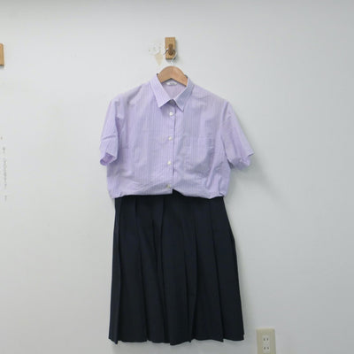 【中古】石川県 金沢龍谷高等学校 女子制服 2点（シャツ・スカート）sf014697