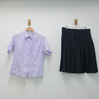 【中古】石川県 金沢龍谷高等学校 女子制服 2点（シャツ・スカート）sf014697