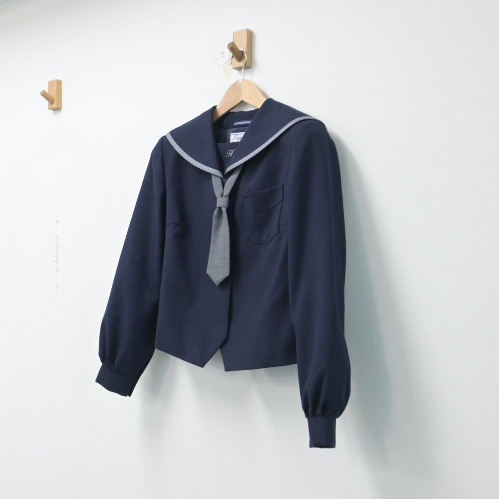 【中古】石川県 光野中学校 女子制服 2点（セーラー服）sf014700