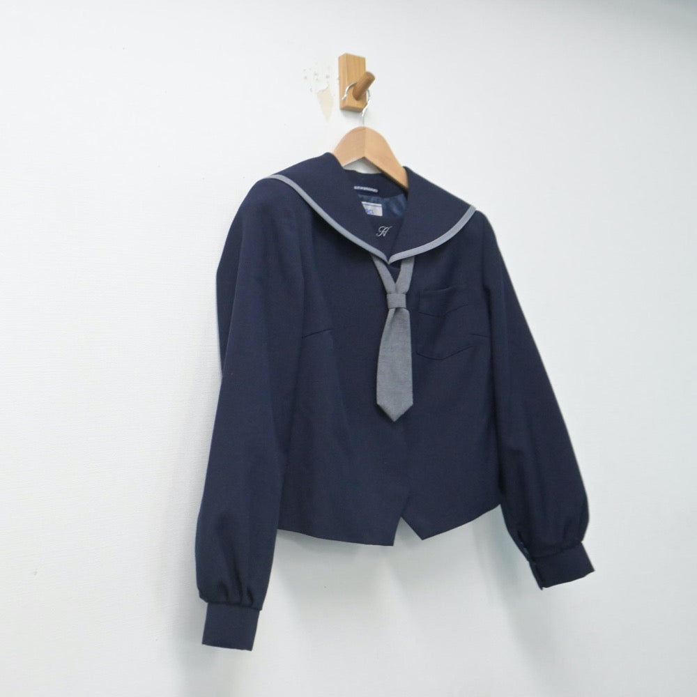 【中古】石川県 光野中学校 女子制服 2点（セーラー服）sf014700