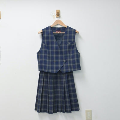 【中古】長野県 広徳中学校 女子制服 3点（ベスト・ベスト・スカート）sf014703