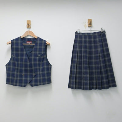 【中古】長野県 広徳中学校 女子制服 3点（ベスト・ベスト・スカート）sf014703