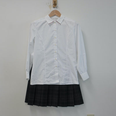 【中古】福島県 東稜高等学校 女子制服 4点（ブレザー・シャツ・ニット・スカート）sf014712