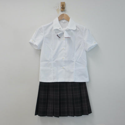 【中古】福島県 東稜高等学校 女子制服 4点（シャツ・シャツ・スカート）sf014713