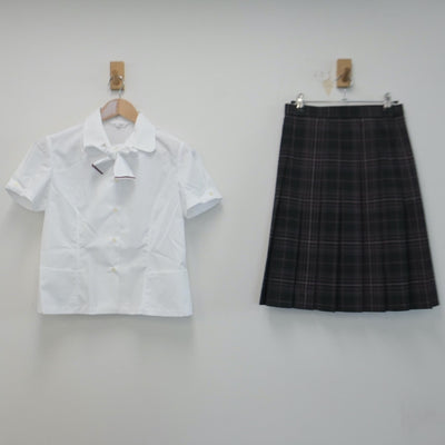 【中古】福島県 東稜高等学校 女子制服 4点（シャツ・シャツ・スカート）sf014713