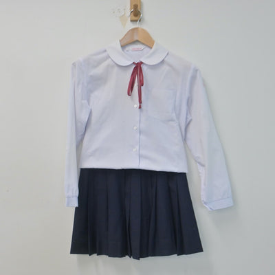 【中古】千葉県 小中台中学校 女子制服 3点（シャツ・スカート）sf014718