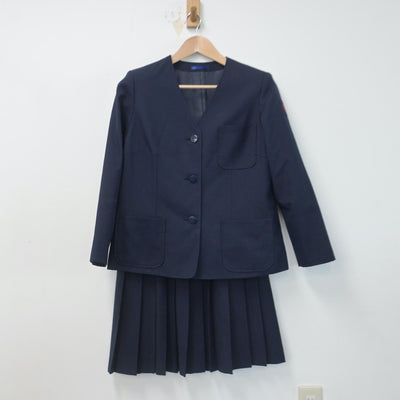 【中古】千葉県 小中台中学校 女子制服 3点（ブレザー・ベスト・スカート）sf014719