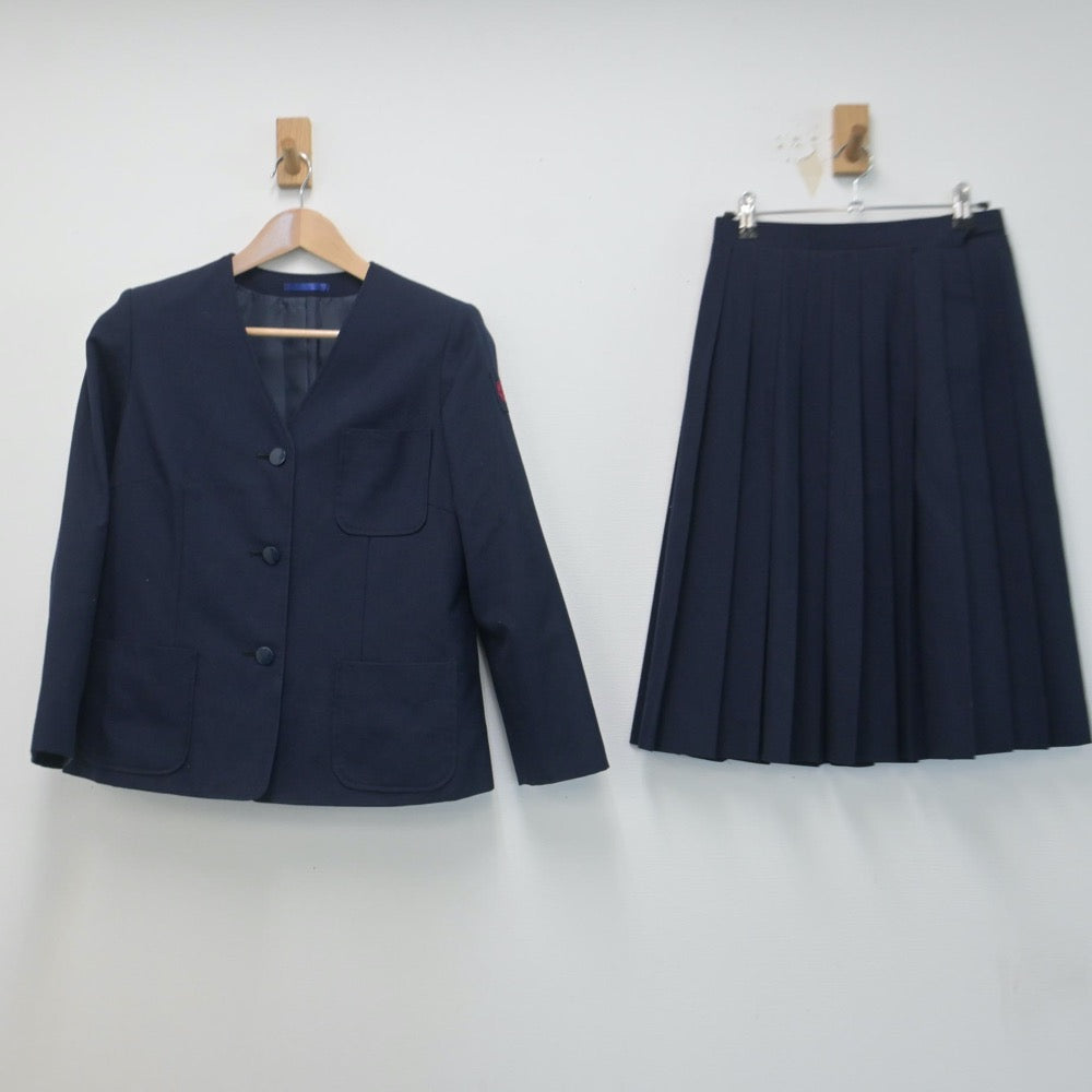 【中古】千葉県 小中台中学校 女子制服 3点（ブレザー・ベスト・スカート）sf014719