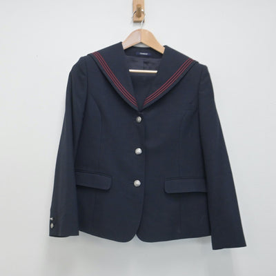 【中古】大阪府 早稲田摂陵高等学校 女子制服 3点（セーラー服・スカート）sf014722