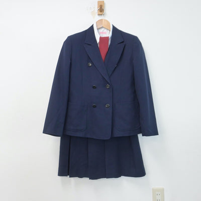 【中古】東京都 第四中学校 女子制服 5点（ブレザー・シャツ・ベスト・スカート）sf014726