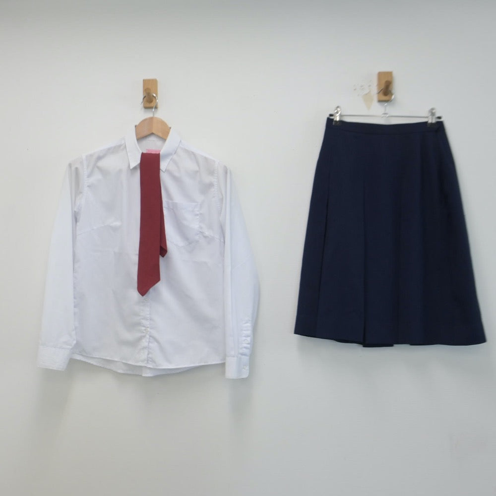 【中古】東京都 第四中学校 女子制服 5点（ブレザー・シャツ・ベスト・スカート）sf014726