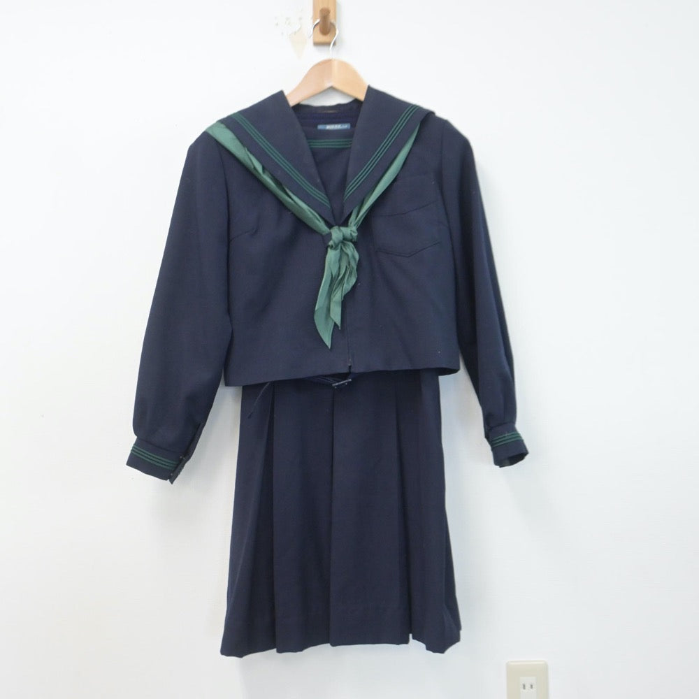 【中古】兵庫県 瓦木中学校 女子制服 3点（セーラー服・ジャンパースカート）sf014727