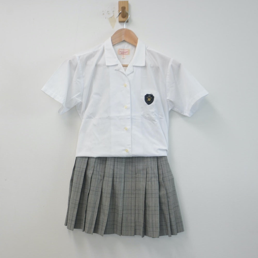 【中古】徳島県 鳴門第一高等学校 女子制服 3点（シャツ・スカート）sf014730