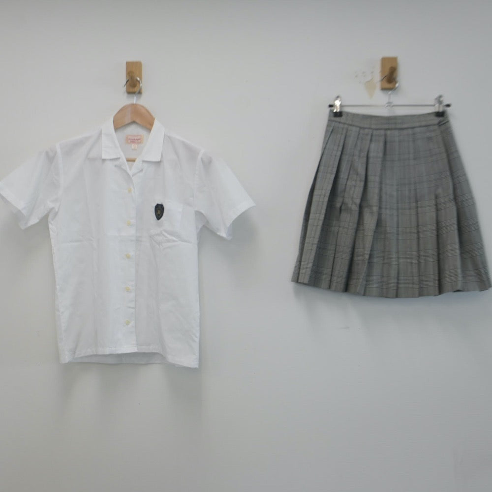 【中古】徳島県 鳴門第一高等学校 女子制服 3点（シャツ・スカート）sf014730