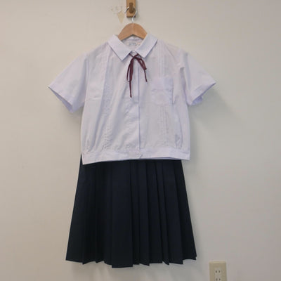 【中古】大阪府 三原台中学校 女子制服 4点（シャツ・スカート）sf014734