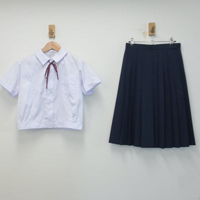 【中古】大阪府 三原台中学校 女子制服 4点（シャツ・スカート）sf014734