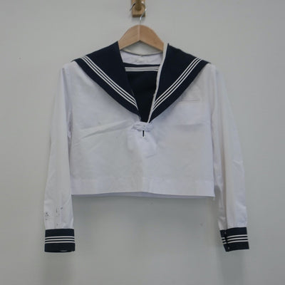 【中古】大阪府 金蘭会高等学校 女子制服 2点（セーラー服・スカート）sf014738