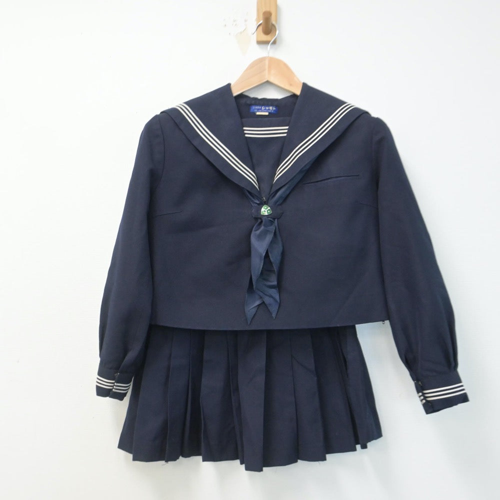 【中古】大阪府 金蘭会高等学校 女子制服 4点（セーラー服・スカート）sf014739