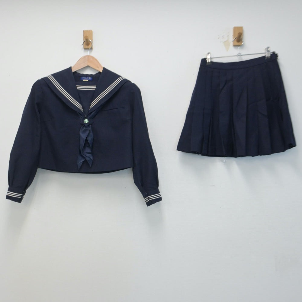 【中古】大阪府 金蘭会高等学校 女子制服 4点（セーラー服・スカート）sf014739