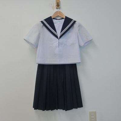 【中古】愛知県 豊正中学校 女子制服 3点（セーラー服・スカート）sf014740