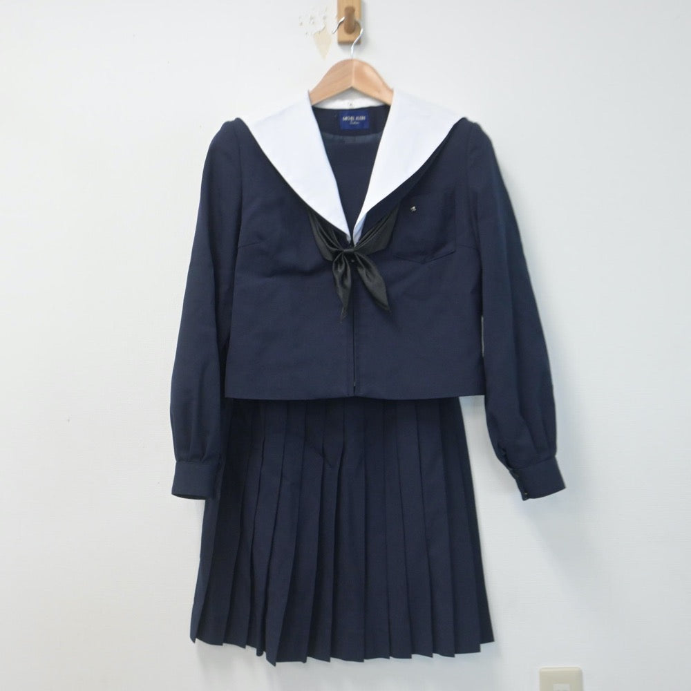 【中古】岐阜県 中央中学校 女子制服 3点（セーラー服・スカート）sf014744