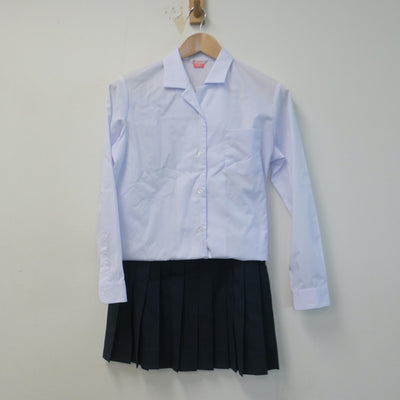 【中古】岐阜県 中央中学校 女子制服 2点（シャツ・スカート）sf014745