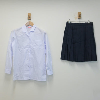 【中古】岐阜県 中央中学校 女子制服 2点（シャツ・スカート）sf014745