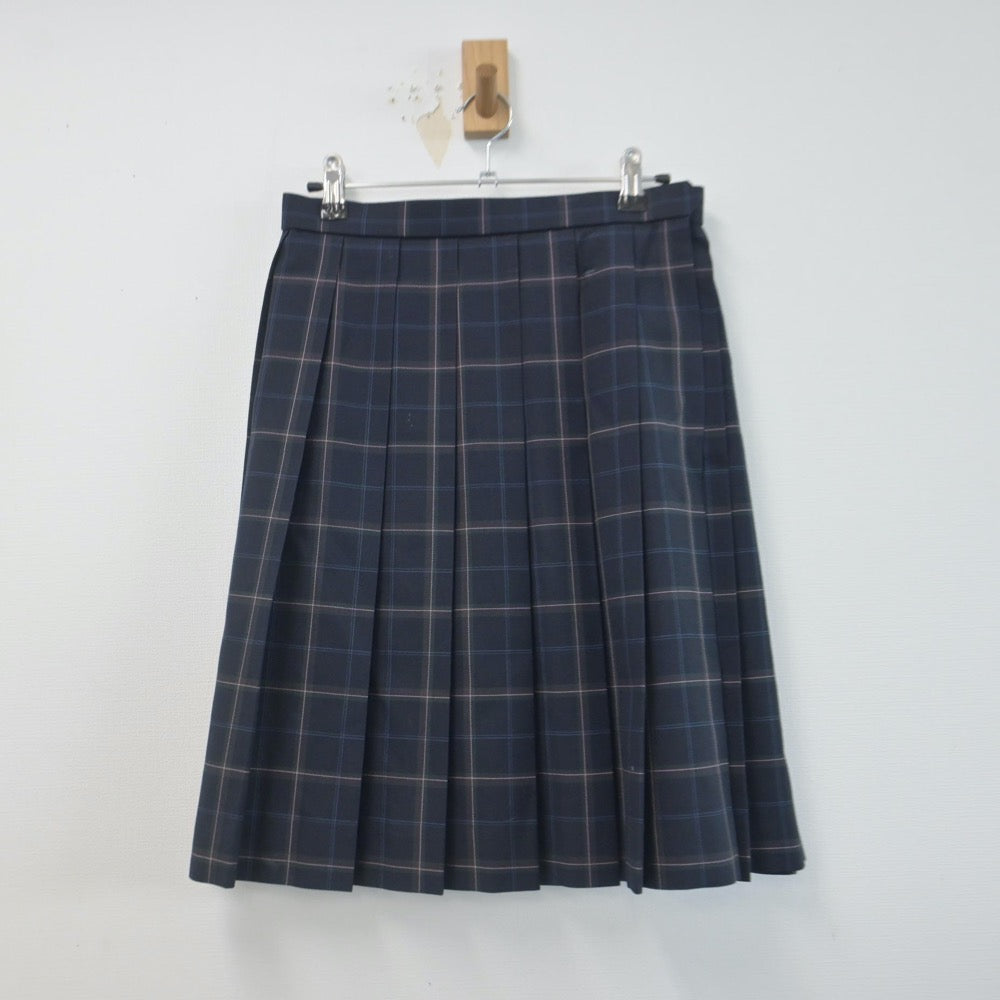 【中古】神奈川県 横浜清風高等学校 女子制服 4点（シャツ・ニット・スカート）sf014758