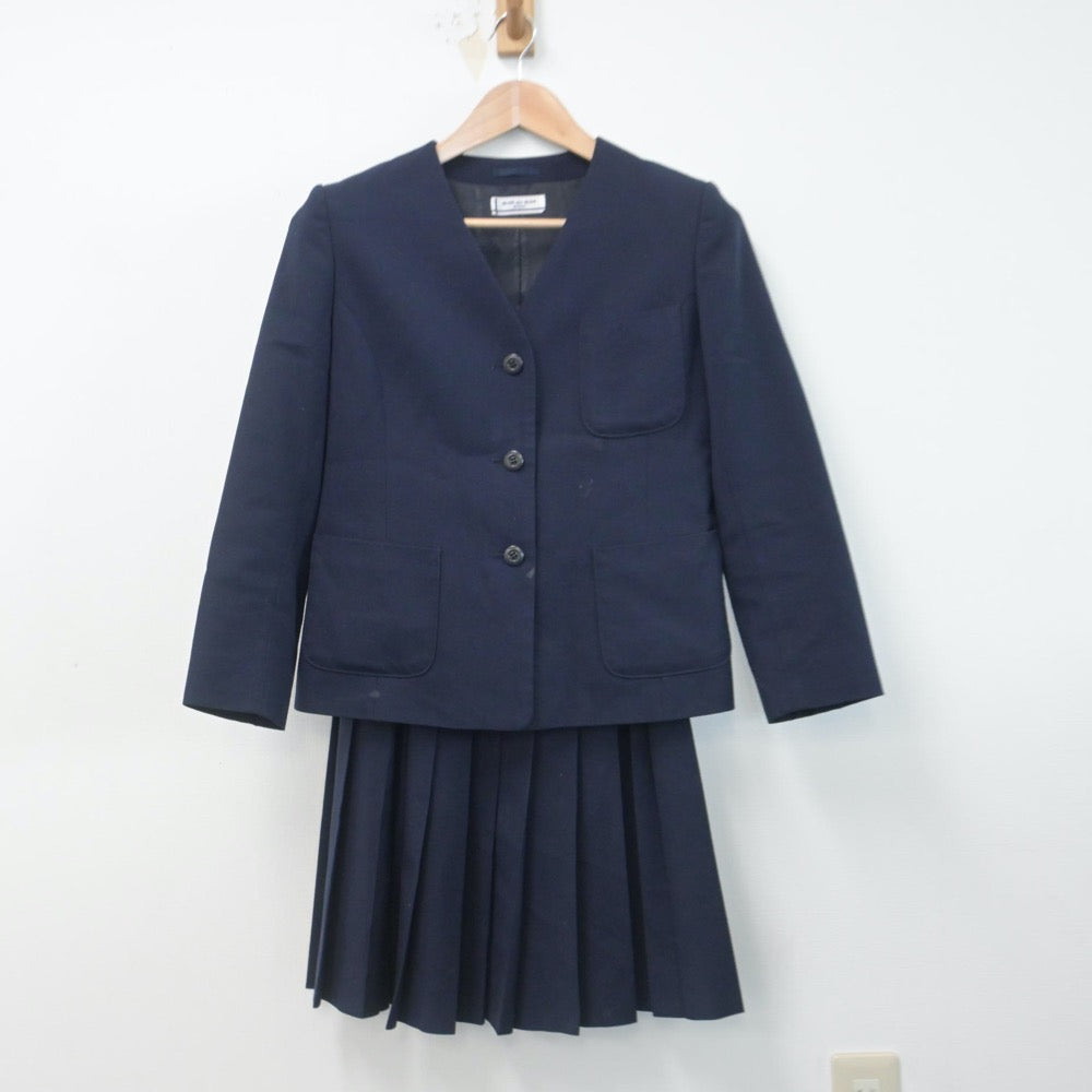 【中古】北海道 平岸中学校 女子制服 4点（ブレザー・ベスト・スカート）sf014775