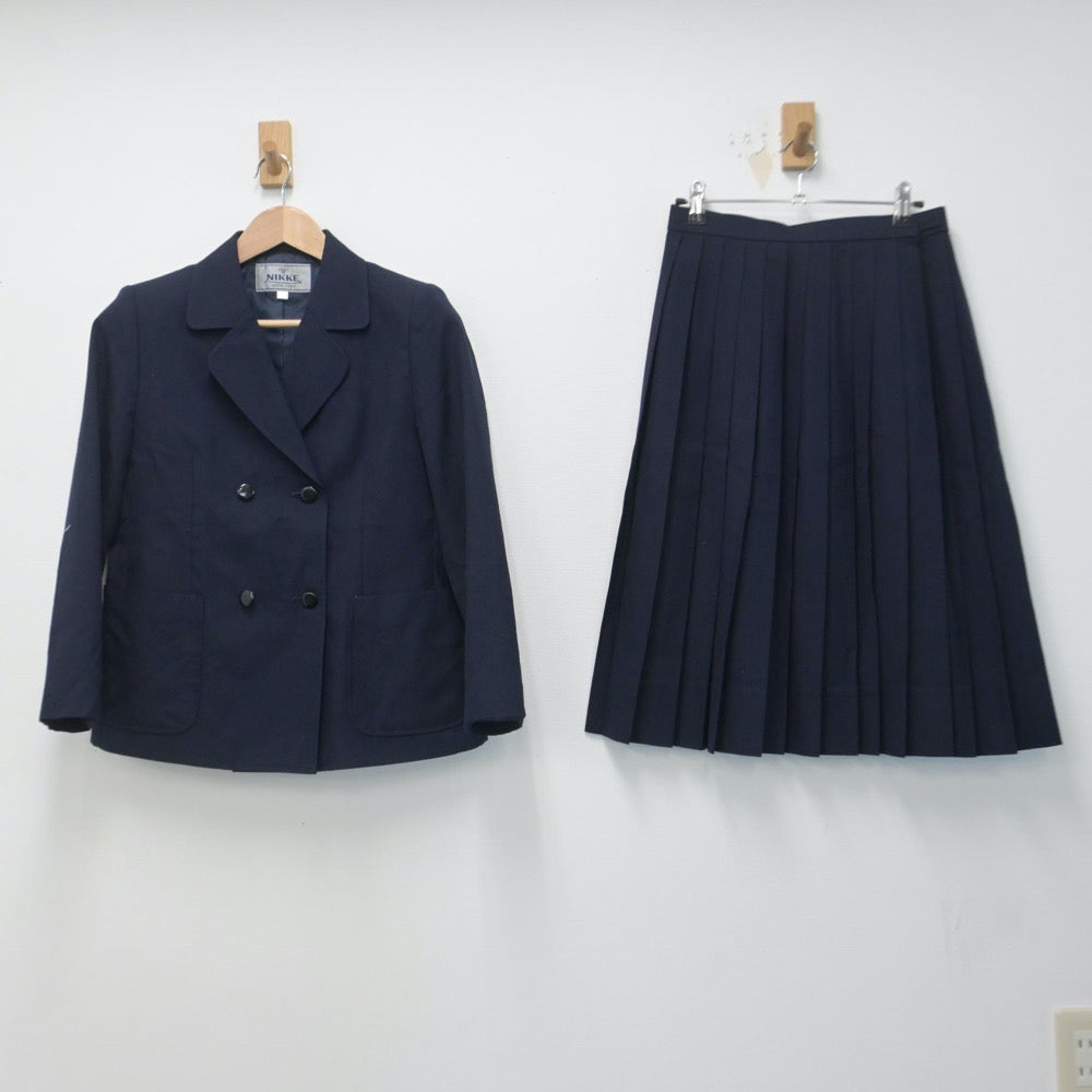 【中古】兵庫県 舞子高等学校 女子制服 4点（ブレザー・ニット・スカート）sf014781