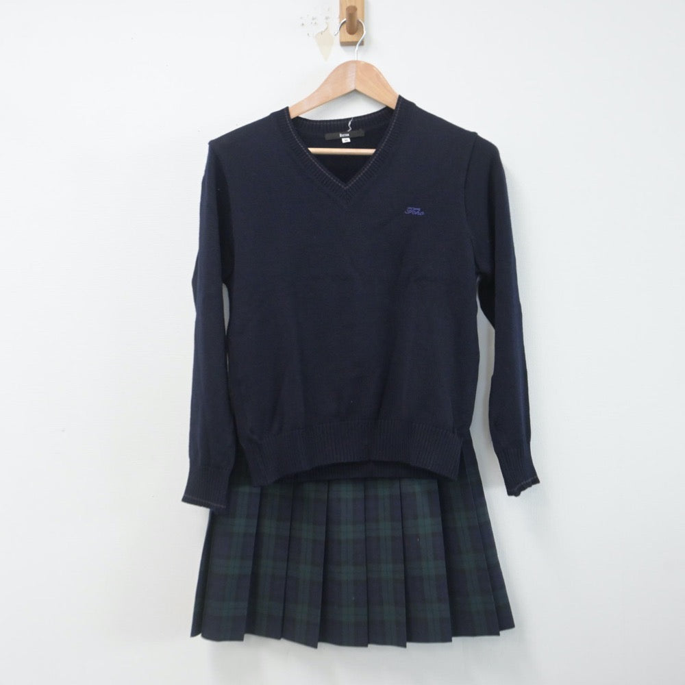 【中古】千葉県 東邦大学付属東邦中学校 女子制服 4点（ブレザー・ニット・スカート）sf014783