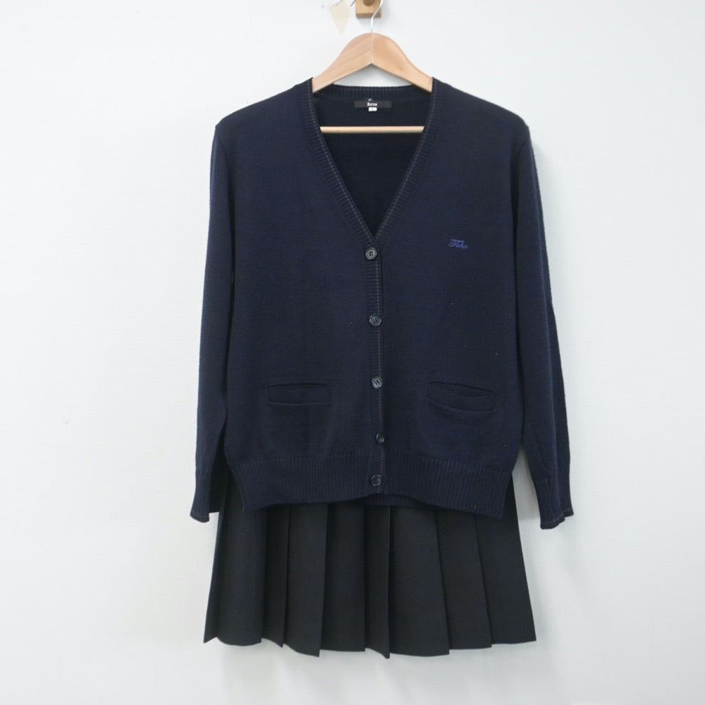 【中古】千葉県 東邦大学付属東邦高等学校 女子制服 4点（ブレザー・ニット・スカート）sf014786