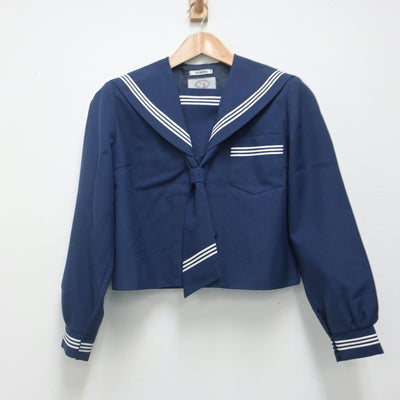 【中古】静岡県 与進中学校 女子制服 3点（セーラー服・スカート）sf014802