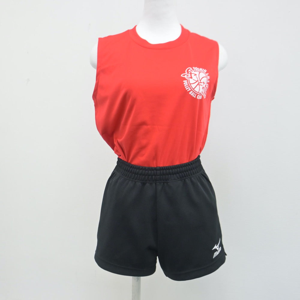 【中古】静岡県 浜松市立与進中学校 バレー部ユニフォーム 女子制服 2点（部活ユニフォーム 上下）sf014807