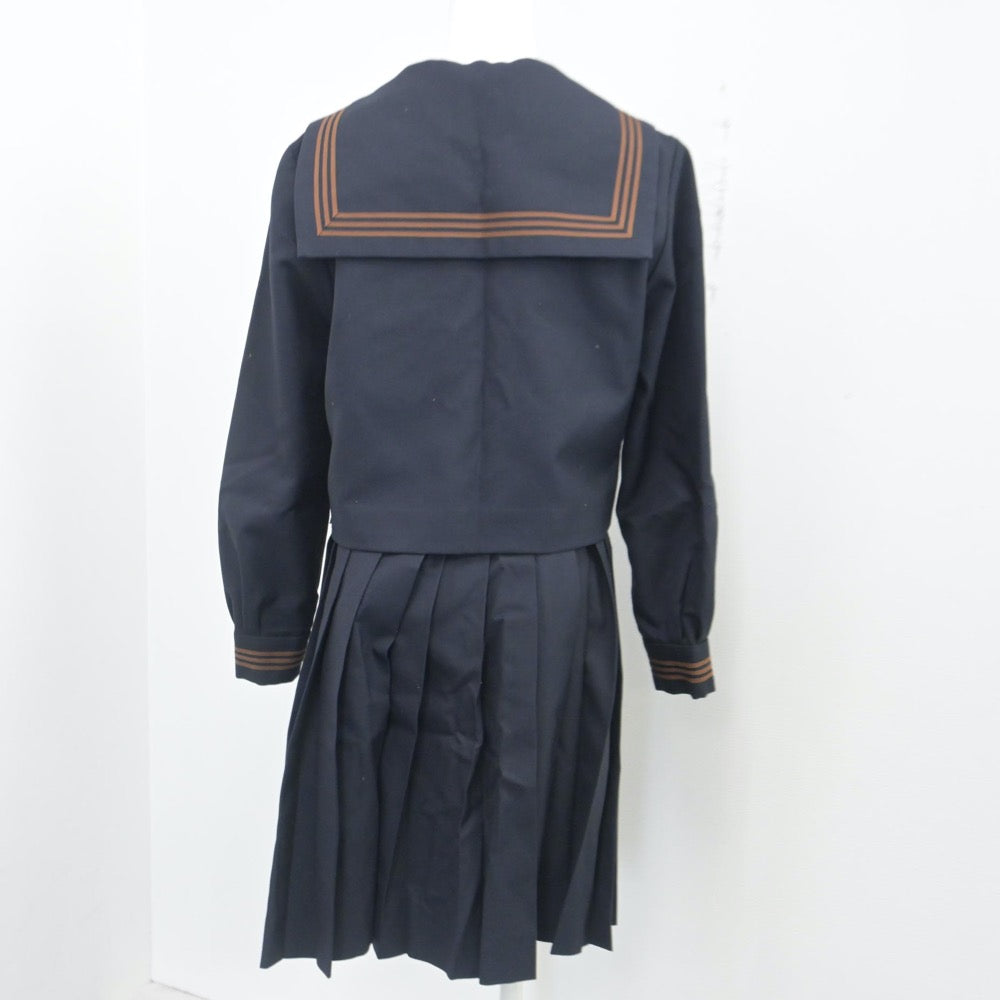 【中古】東京都 関東国際高等学校 女子制服 5点（セーラー服・ニット・スカート）sf014809